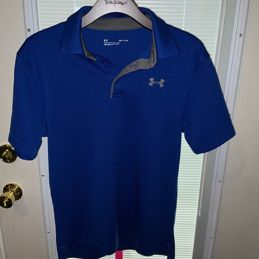 Under Armour Men’s Polo Shirt Cobalt Blue Size S - Picture 4 of 11